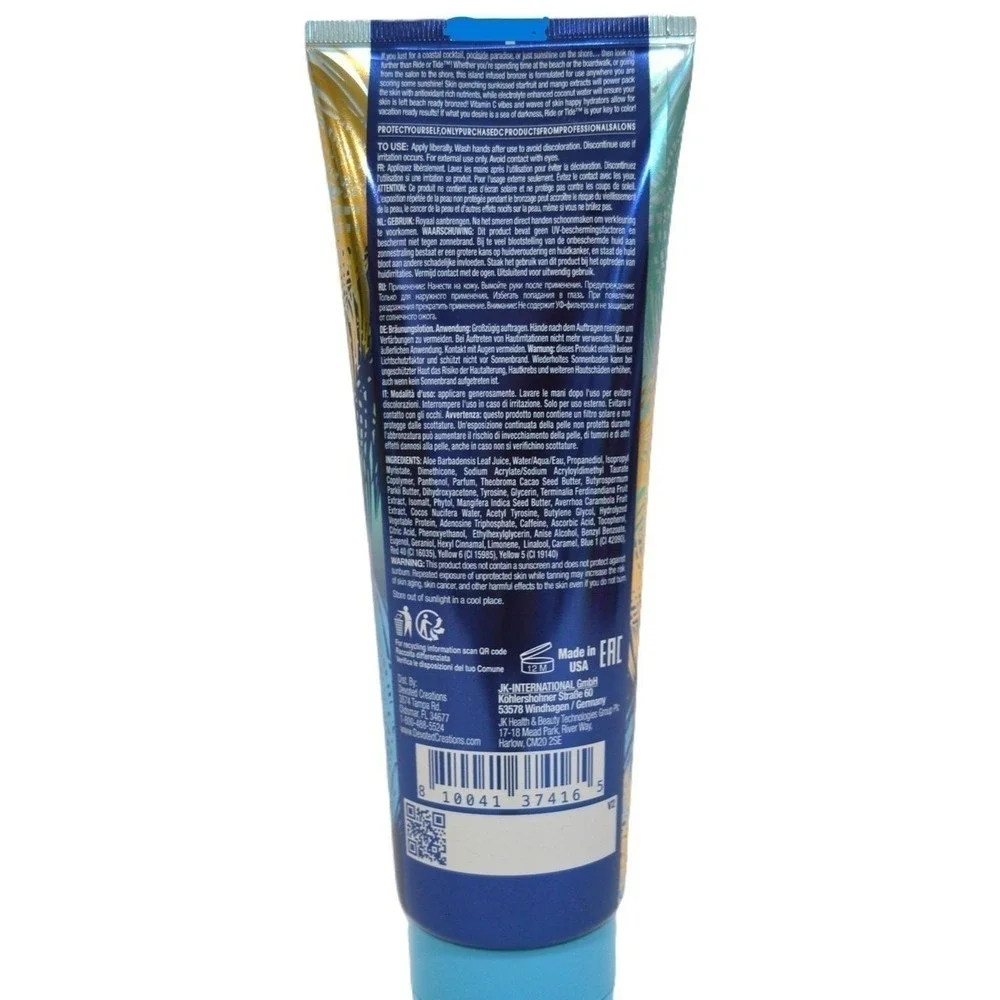 Devoted Creations Ride or Tide Dark Tanning Lotion Bronzer 8.5oz Coconut Water